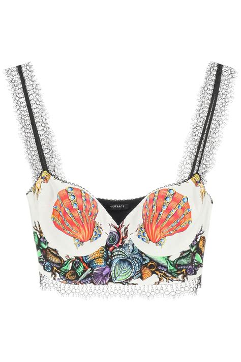 versace bra white|versace bralette.